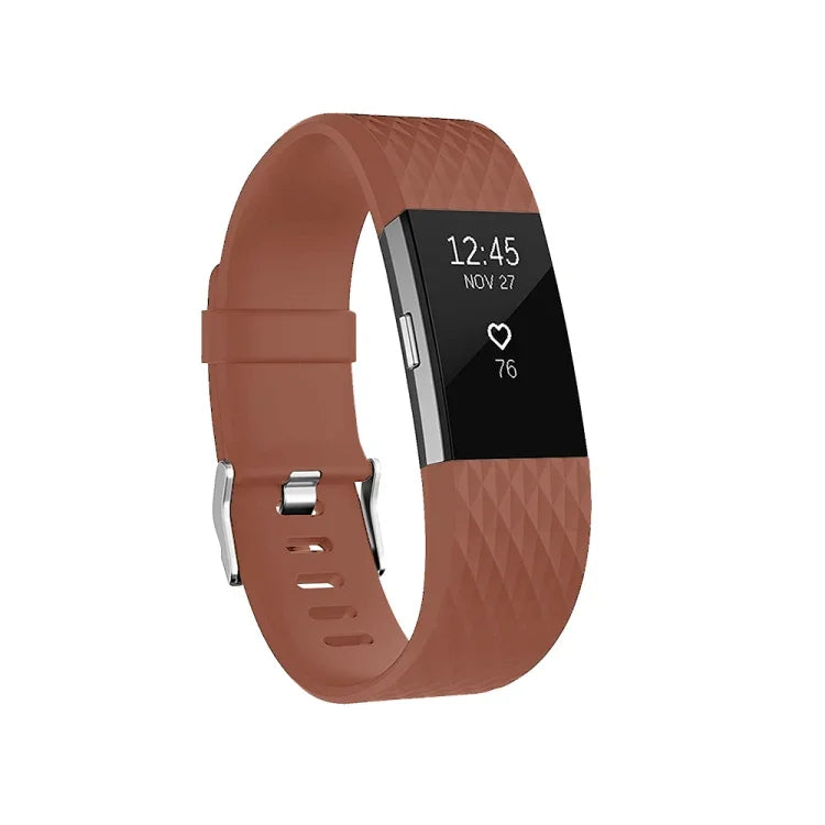 Verstellbares Sportarmband mit Diamantmuster für FITBIT Charge 2, Größe: S, 10,5 x 8,5 cm