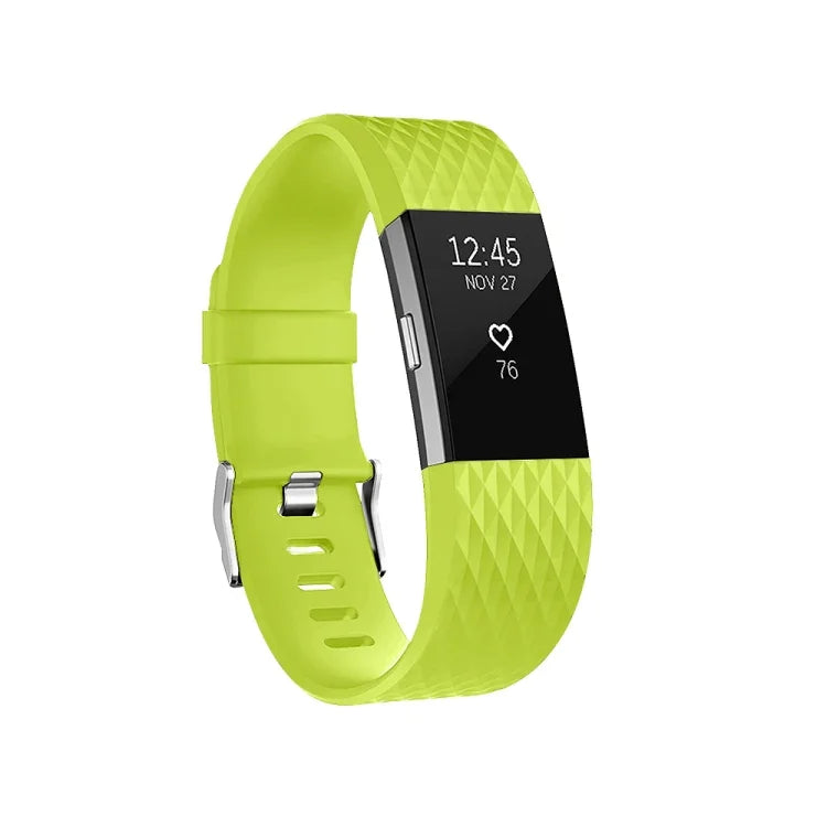 Verstellbares Sportarmband mit Diamantmuster für FITBIT Charge 2, Größe: S, 10,5 x 8,5 cm