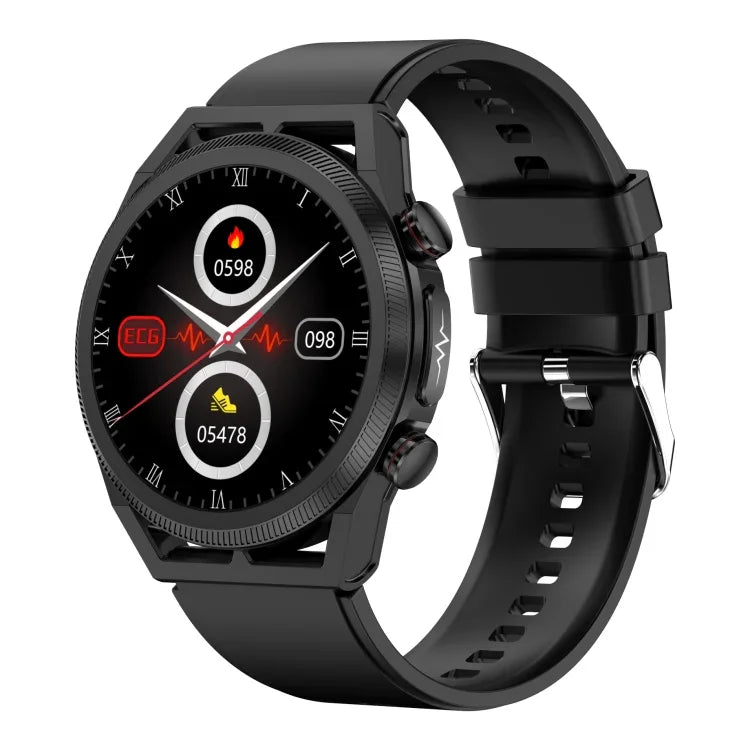 ET310 Smartwatch mit 1,39-Zoll-IPS-Bildschirm, IP67 wasserdicht, Silikonarmband, unterstützt Körpertemperaturüberwachung/EKG, ET310