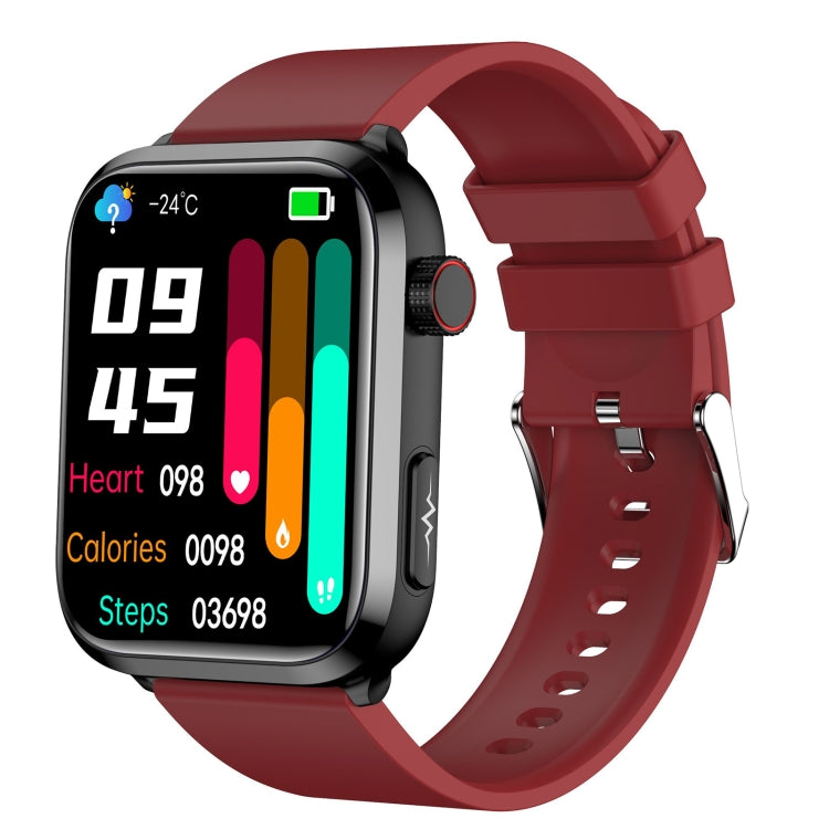 ET210 Smartwatch mit 1,91-Zoll-IPS-Bildschirm, IP67 wasserdichtem Silikonarmband und Unterstützung für Körpertemperaturüberwachung/EKG, ET210