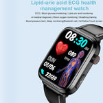 ET210 Smartwatch mit 1,91-Zoll-IPS-Bildschirm, IP67 wasserdichtem Silikonarmband und Unterstützung für Körpertemperaturüberwachung/EKG, ET210