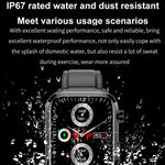 ET210 Smartwatch mit 1,91-Zoll-IPS-Bildschirm, IP67 wasserdichtem Silikonarmband und Unterstützung für Körpertemperaturüberwachung/EKG, ET210