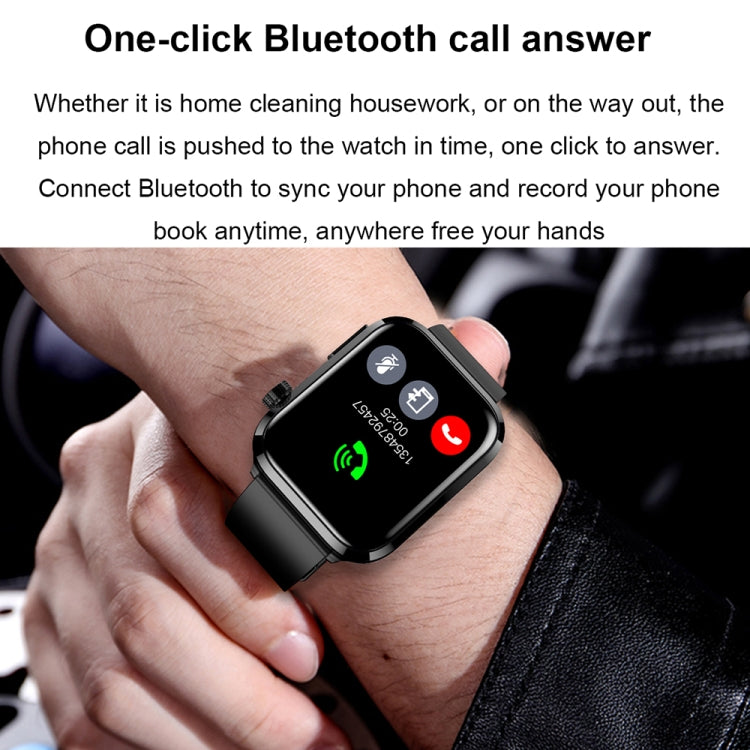 ET210 Smartwatch mit 1,91-Zoll-IPS-Bildschirm, IP67 wasserdichtem Silikonarmband und Unterstützung für Körpertemperaturüberwachung/EKG, ET210
