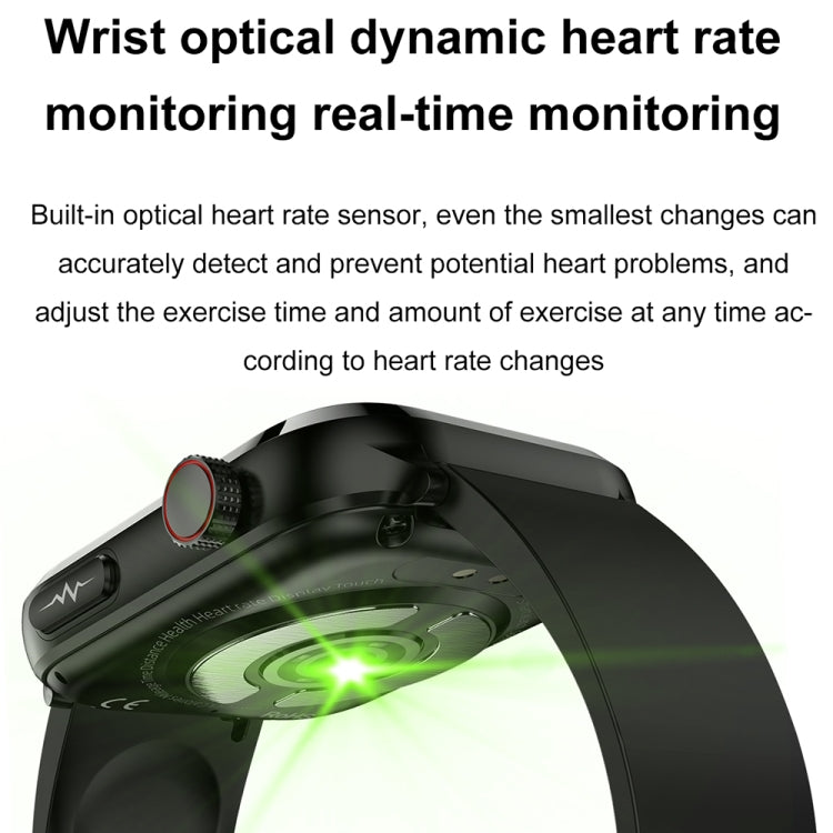 ET210 Smartwatch mit 1,91-Zoll-IPS-Bildschirm, IP67 wasserdichtem Silikonarmband und Unterstützung für Körpertemperaturüberwachung/EKG, ET210