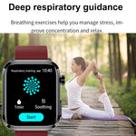 ET210 Smartwatch mit 1,91-Zoll-IPS-Bildschirm, IP67 wasserdichtem Silikonarmband und Unterstützung für Körpertemperaturüberwachung/EKG, ET210
