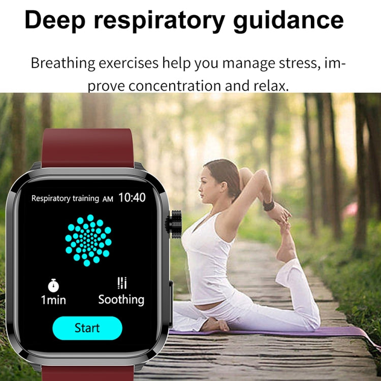 ET210 Smartwatch mit 1,91-Zoll-IPS-Bildschirm, IP67 wasserdichtem Silikonarmband und Unterstützung für Körpertemperaturüberwachung/EKG, ET210