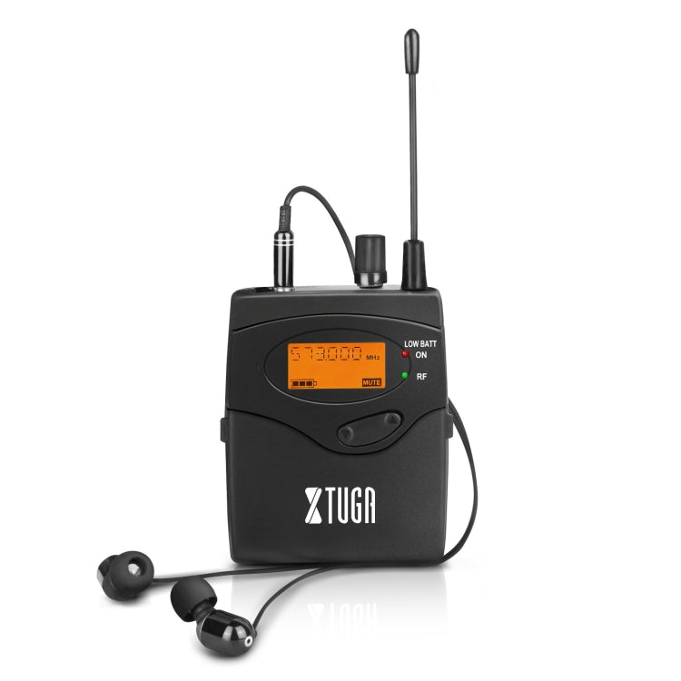 XTUGA IEM1200 kabelloses Empfänger-Bodypack Bühnen-Sänger Ohrmonitor-System, Empfänger-Bodypack