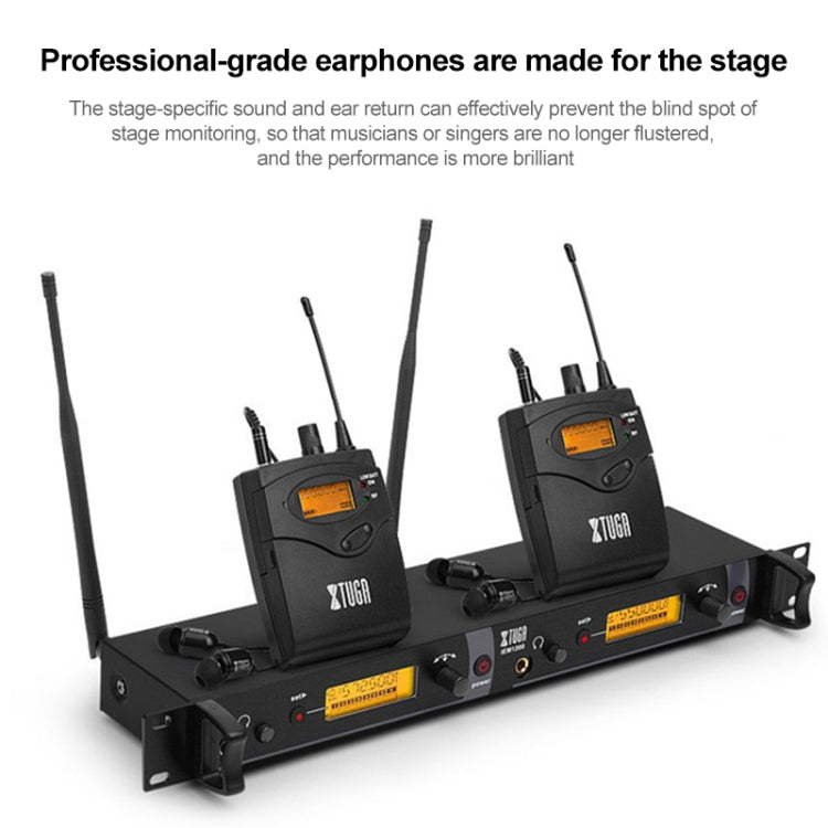 XTUGA IEM1200 kabelloser Sender 10 Bodypack Bühnen-Sänger In-Ear-Monitor-System, Sender 10 Bodypack