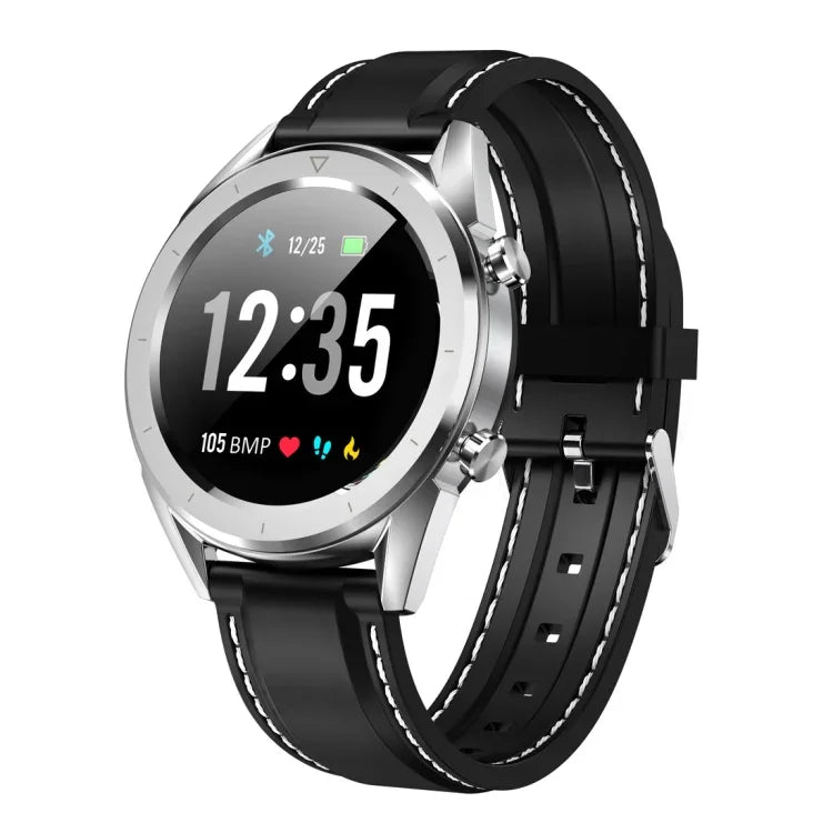 DT28 1,54 Zoll IP68 wasserdichte Smartwatch mit Silikonarmband, Bluetooth 4.2, unterstützt Anruferinnerung, Blutdruckmessung und Bezahlen über die Uhr