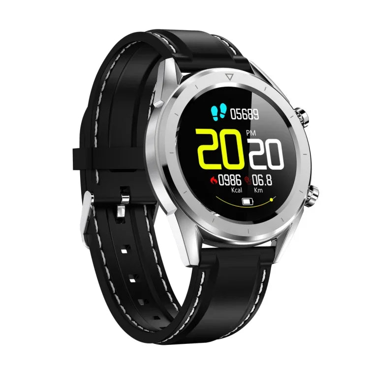 DT28 1,54 Zoll IP68 wasserdichte Smartwatch mit Silikonarmband, Bluetooth 4.2, unterstützt Anruferinnerung, Blutdruckmessung und Bezahlen über die Uhr