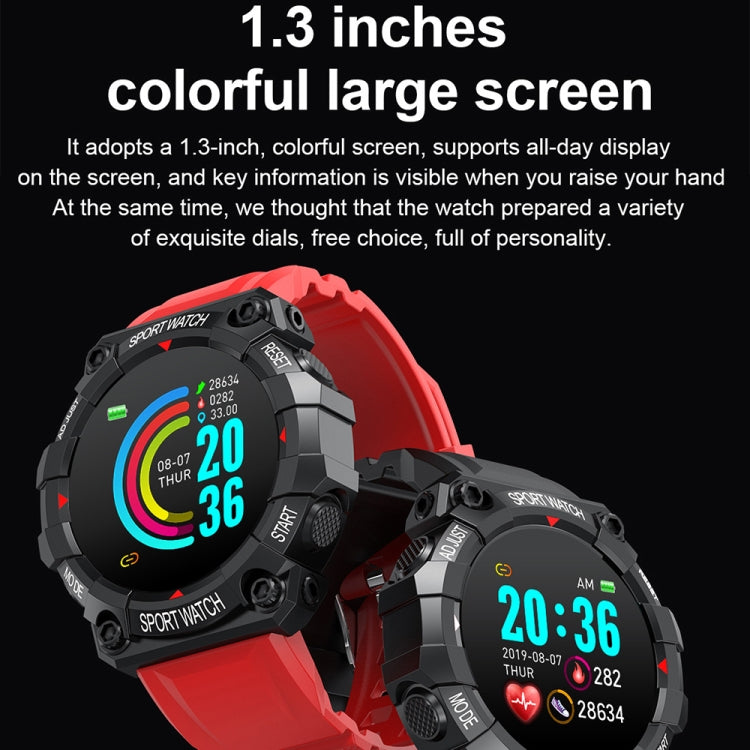 FD68 Sport-Smartwatch mit rundem 1,3-Zoll-Farbdisplay, unterstützt Herzfrequenzmessung und Multisport-Modus
