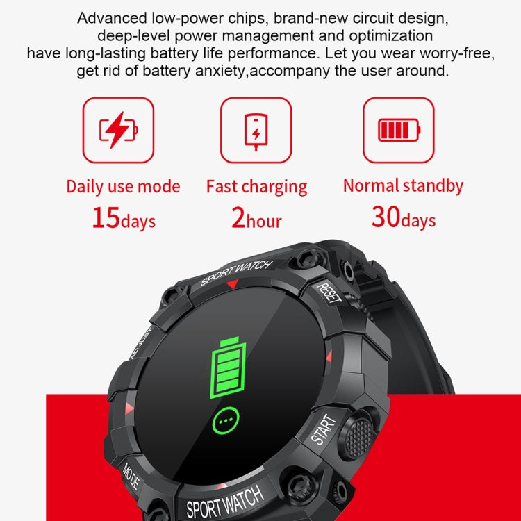 FD68 Sport-Smartwatch mit rundem 1,3-Zoll-Farbdisplay, unterstützt Herzfrequenzmessung und Multisport-Modus