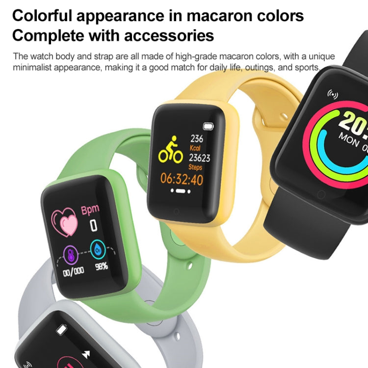 Y68M 1,44 Zoll Smartwatch, unterstützt Herzfrequenz-, Blutdruck- und Blutsauerstoffmessung