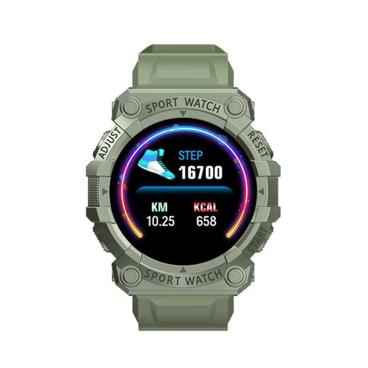 FD68S Sport-Smartwatch mit 1,44 Zoll Farb-Rundbildschirm, unterstützt Herzfrequenzmessung und Multisport-Modus.