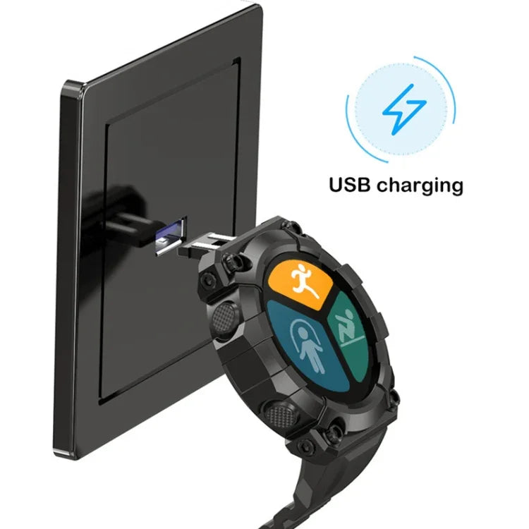 FD68S Sport-Smartwatch mit 1,44 Zoll Farb-Rundbildschirm, unterstützt Herzfrequenzmessung und Multisport-Modus.