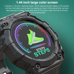 FD68S Sport-Smartwatch mit 1,44 Zoll Farb-Rundbildschirm, unterstützt Herzfrequenzmessung und Multisport-Modus.