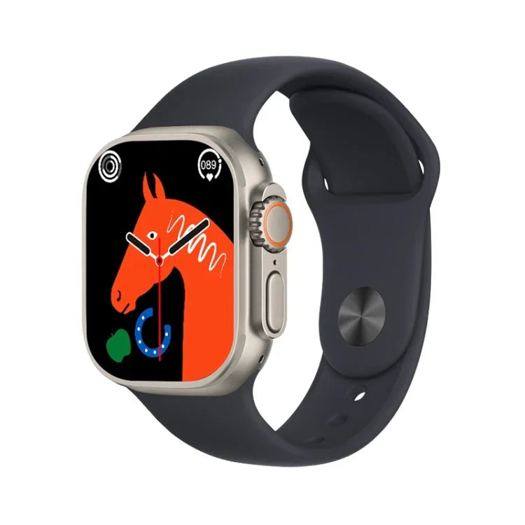 T800 Ultra Smartwatch mit 1,99 Zoll Silikonarmband, unterstützt Herzfrequenzmessung/EKG, Silikonarmband