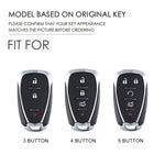 For Chevrolet 5-button Hallmo Car Cowhide Leather Key Protective Cover Key Case, C114