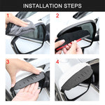 Car Rear View Mirror Rain Eyebrow Cover Catering Mirror PVC Carbon Fiber Pattern Rain Shield, DM-119