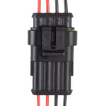 10pcs 3P Car Waterproof Plug Car Connector Plug-In, Length：10cm, 4P