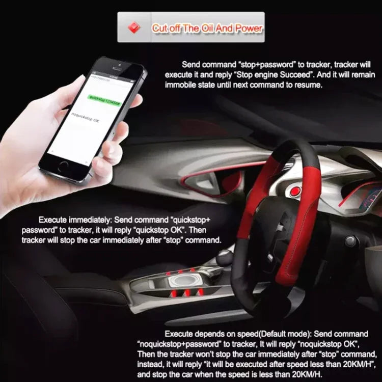 DEAOKE 2G GPS Auto-Ortungsgerät Auto-Diebstahlschutz-Tracker mit Fernbedienung, GPS Auto-Ortungsgerät mit Fernbedienung