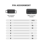 For Volvo 8 Pin Female to OBDII Female Truck Adapter Cable, For Volvo 8 Pin Female to OBDII Female