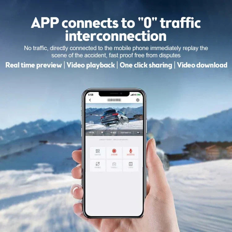 Auto 1080P HD WiFi Fahrrekorder, unterstützt mobile APP-Verbindung & automatische Schleifenaufzeichnung, Auto WiFi Fahrrekorder