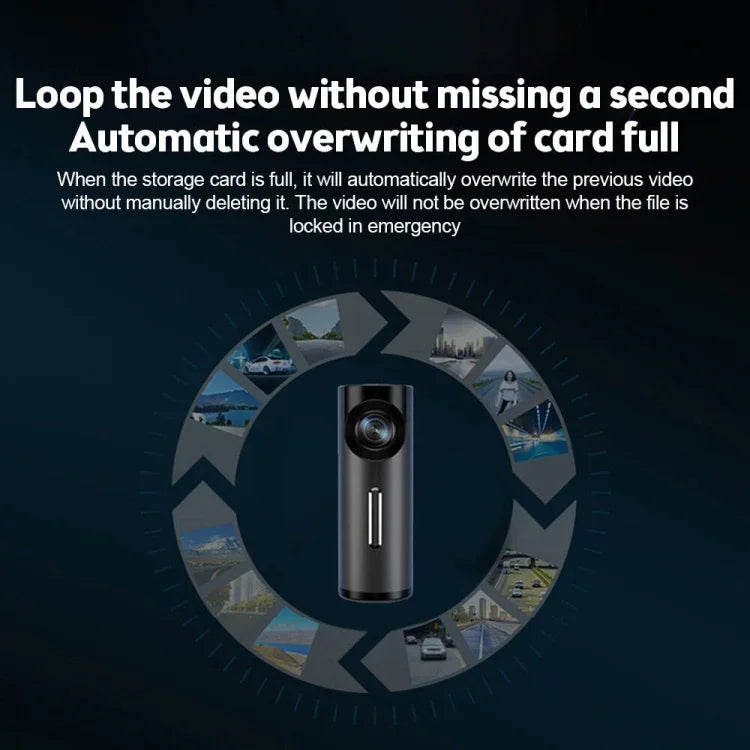 Auto 1080P HD WiFi Fahrrekorder, unterstützt mobile APP-Verbindung & automatische Schleifenaufzeichnung, Auto WiFi Fahrrekorder