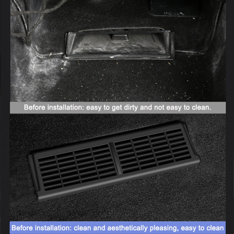 For Tesla Model Y 2pcs / Set Buckle Style Air Outlet Protective Cover Under Car Seat, Air Outlet Protective Cover