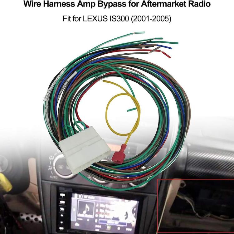 Radio Wiring Harness Stereo Connector with Amplifier Bypass for LEXUS IS300 2001-2005, For LEXUS IS300 2001-2005