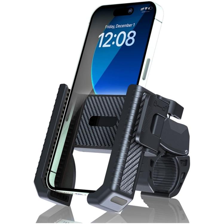 Fahrrad-Handyhalter mit Carbonfaser-Textur rutschfest für Scooter