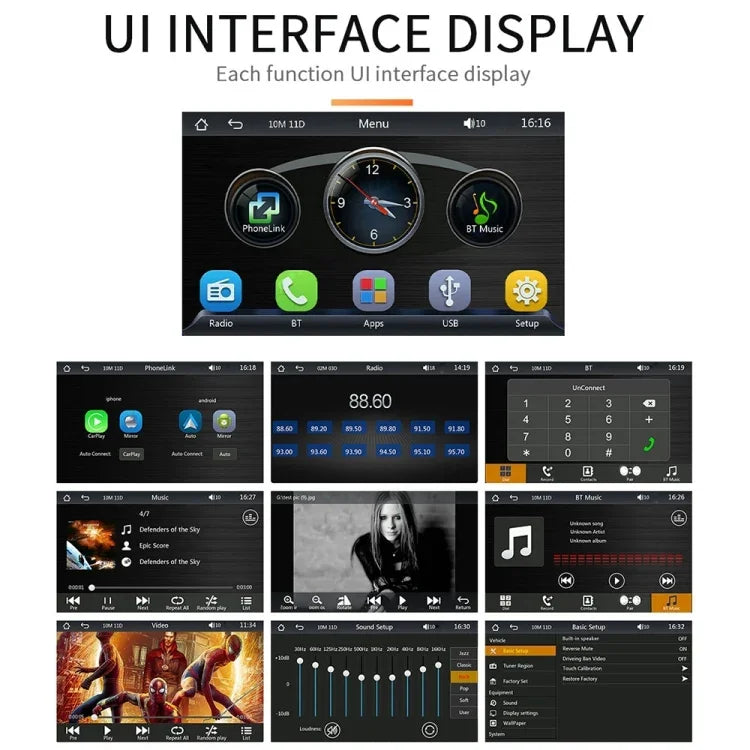 B5300 7 Zoll kabelloser CarPlay Auto Bluetooth MP5 Player, unterstützt Mobiltelefon-Verbindung mit Fernbedienung, B5300 mit Fernbedienung