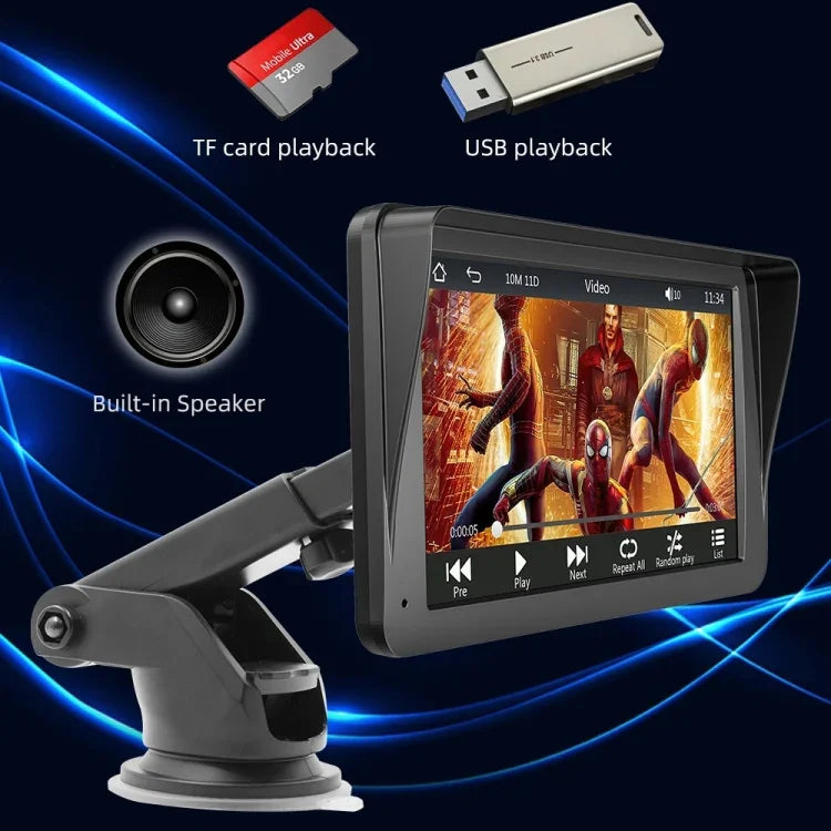 B5300 7 Zoll kabelloser CarPlay Auto Bluetooth MP5 Player, unterstützt Mobiltelefon-Verbindung mit Fernbedienung, B5300 mit Fernbedienung