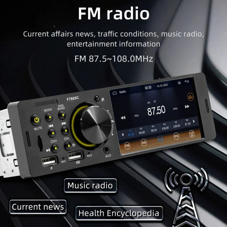 4 Zoll 800x480P Autoradio MP5 Player, unterstützt FM & Bluetooth & SD Karte mit Fernbedienung, F7805C