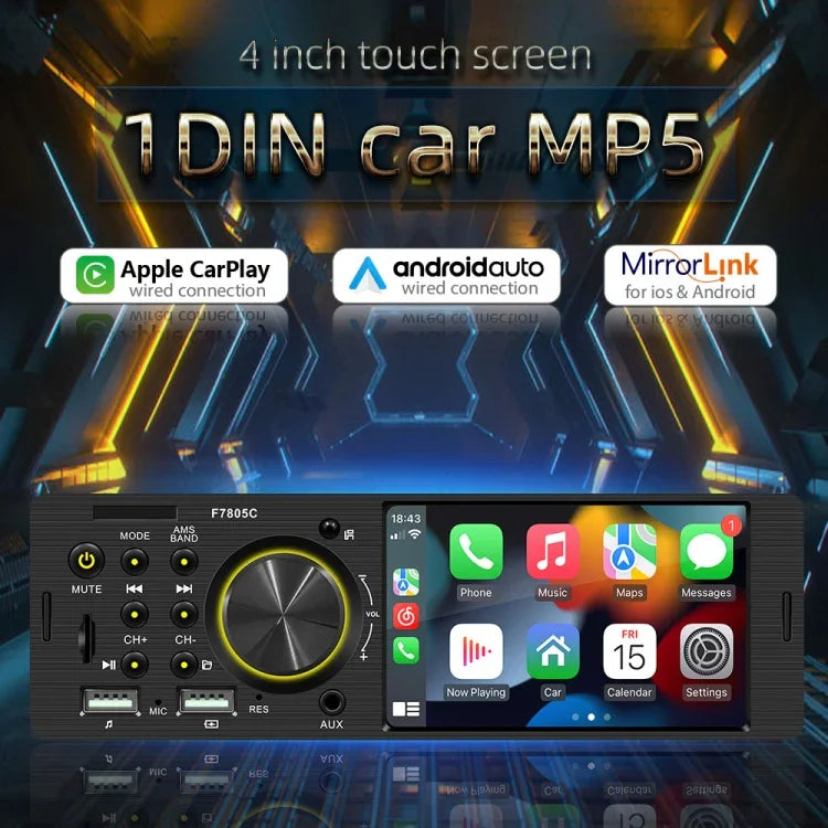 4 Zoll 800x480P Autoradio MP5 Player, unterstützt FM & Bluetooth & SD Karte mit Fernbedienung, F7805C