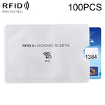 100 Stück Aluminiumfolie Anti-Diebstahl RFID Blocking Hülle Kartenschutz, Größe: 9,1*6,3cm, RFID Blocking Hülle 100 Stück