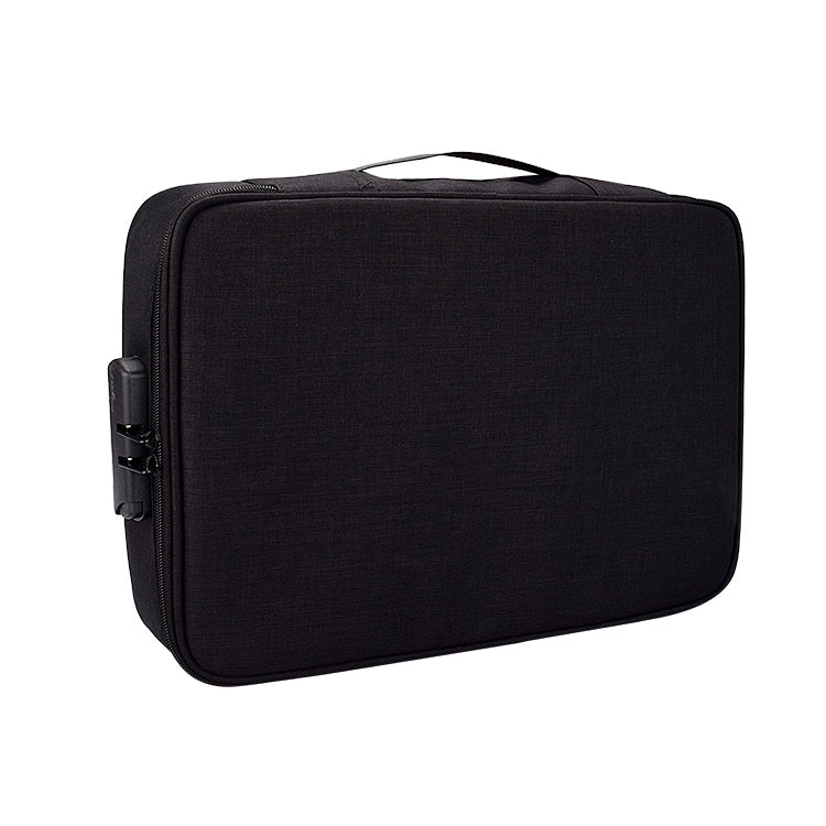 ZJ02 Wasserdichte Polyester Mehrschicht-Dokumententasche Laptoptasche für alle Laptopgrößen, mit Passwortschloss