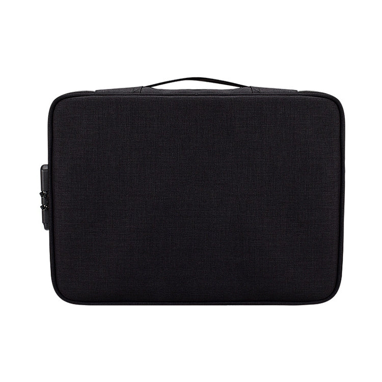 ZJ02 Wasserdichte Polyester Mehrschicht-Dokumententasche Laptoptasche für alle Laptopgrößen, mit Passwortschloss