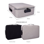 ZJ02 Wasserdichte Polyester Mehrschicht-Dokumententasche Laptoptasche für alle Laptopgrößen, mit Passwortschloss
