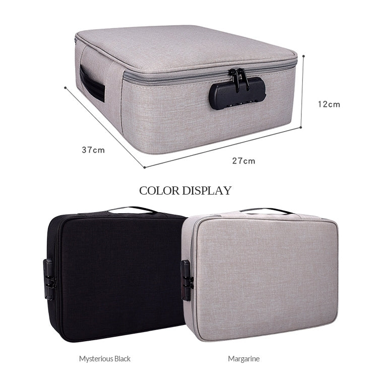 ZJ02 Wasserdichte Polyester Mehrschicht-Dokumententasche Laptoptasche für alle Laptopgrößen, mit Passwortschloss