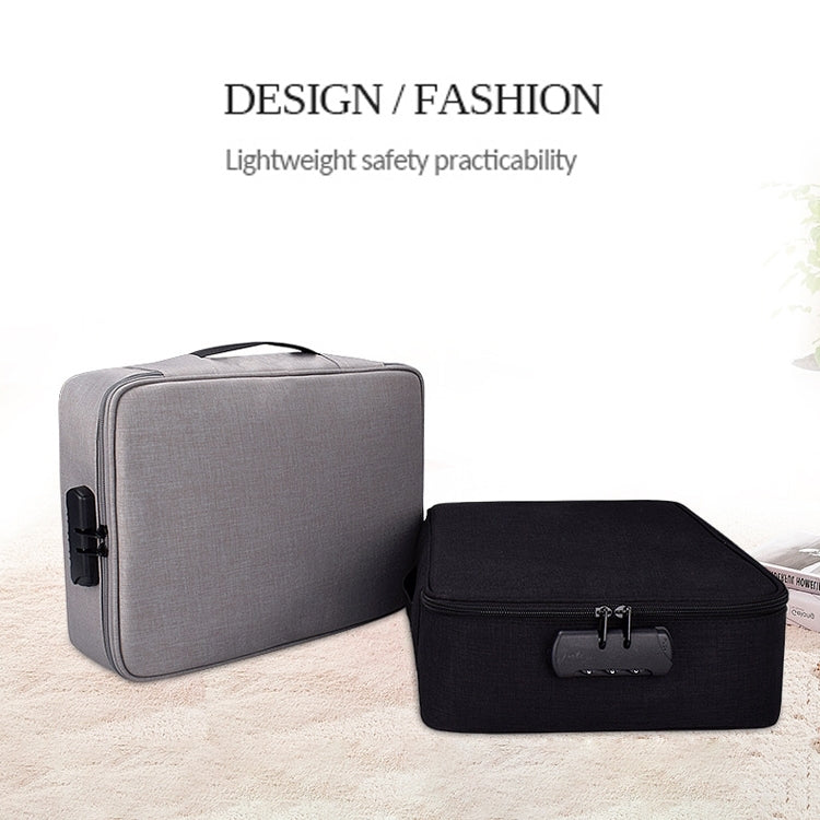 ZJ02 Wasserdichte Polyester Mehrschicht-Dokumententasche Laptoptasche für alle Laptopgrößen, mit Passwortschloss