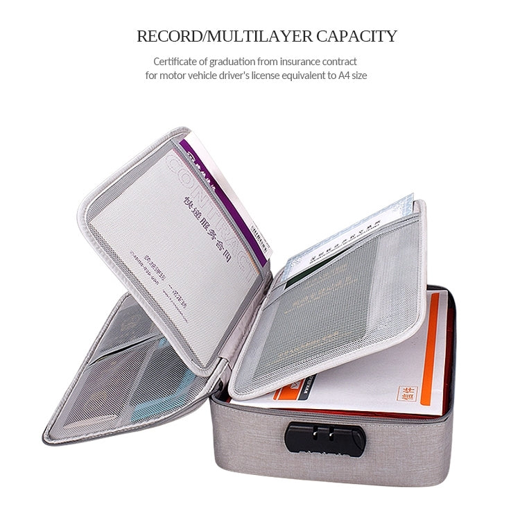 ZJ02 Wasserdichte Polyester Mehrschicht-Dokumententasche Laptoptasche für alle Laptopgrößen, mit Passwortschloss