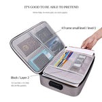 ZJ02 Wasserdichte Polyester Mehrschicht-Dokumententasche Laptoptasche für alle Laptopgrößen, mit Passwortschloss