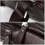 6023 Lässige Umhängetasche aus genarbtem Rindsleder mit Litschi-Textur für Herren, Rot, Braun, Schwarz, Kaffee