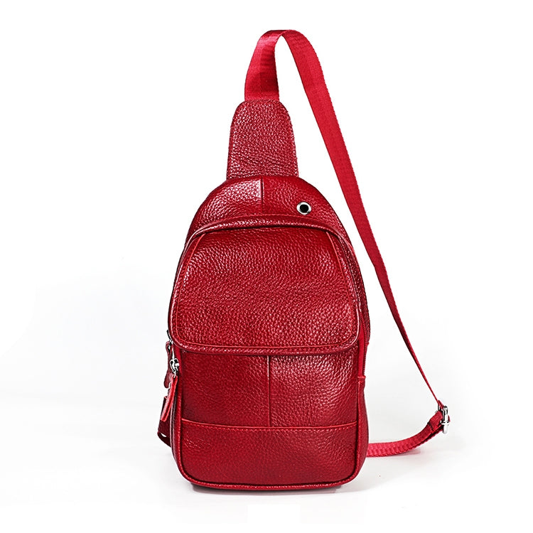 6023 Lässige Umhängetasche aus genarbtem Rindsleder mit Litschi-Textur für Herren, Rot, Braun, Schwarz, Kaffee