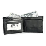8020 Horizontale Retro Crazy Horse Textur Leder Anti-Magnet RFID Geldbörse Clutch Bag für Herren, mit Kartenfächern, 8020 Schwarz, 8020 Kaffee, 8020 Gelbbraun