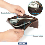 8020 Horizontale Retro Crazy Horse Textur Leder Anti-Magnet RFID Geldbörse Clutch Bag für Herren, mit Kartenfächern, 8020 Schwarz, 8020 Kaffee, 8020 Gelbbraun