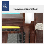 8020 Horizontale Retro Crazy Horse Textur Leder Anti-Magnet RFID Geldbörse Clutch Bag für Herren, mit Kartenfächern, 8020 Schwarz, 8020 Kaffee, 8020 Gelbbraun