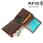 8020 Horizontale Retro Crazy Horse Textur Leder Anti-Magnet RFID Geldbörse Clutch Bag für Herren, mit Kartenfächern, 8020 Schwarz, 8020 Kaffee, 8020 Gelbbraun