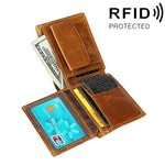 8020 Horizontale Retro Crazy Horse Textur Leder Anti-Magnet RFID Geldbörse Clutch Bag für Herren, mit Kartenfächern, 8020 Schwarz, 8020 Kaffee, 8020 Gelbbraun